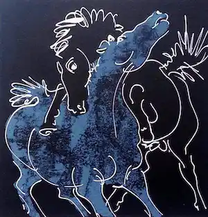 Hans Erni - Chevaux - litho verkauft für € 25!
