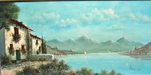 Albert Torringa - Mediterraans landschap. verkocht voor € 50!