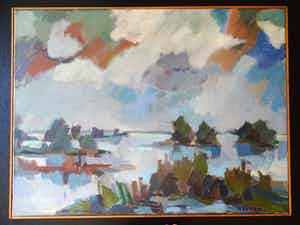 Nico Rijpkema - Water landschap verkocht voor € 3!