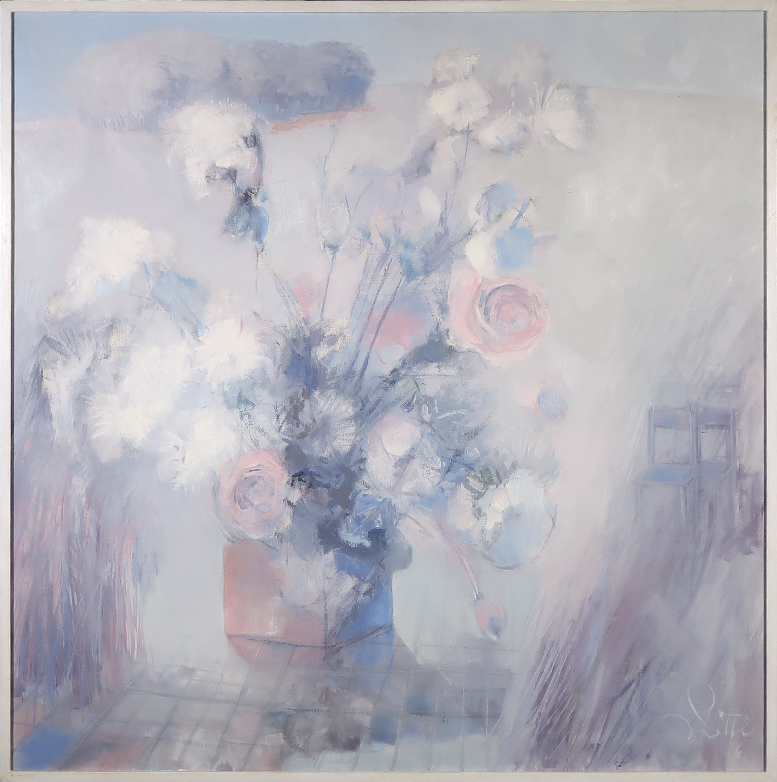 Franscz Witte - Olieverf op doek, Meditatie - Ingelijst (Groot) verkocht voor € 350!