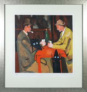 Peter Bastiaanssen - Zeefdruk, Yapping Cézanne - Ingelijst verkocht voor € 80!