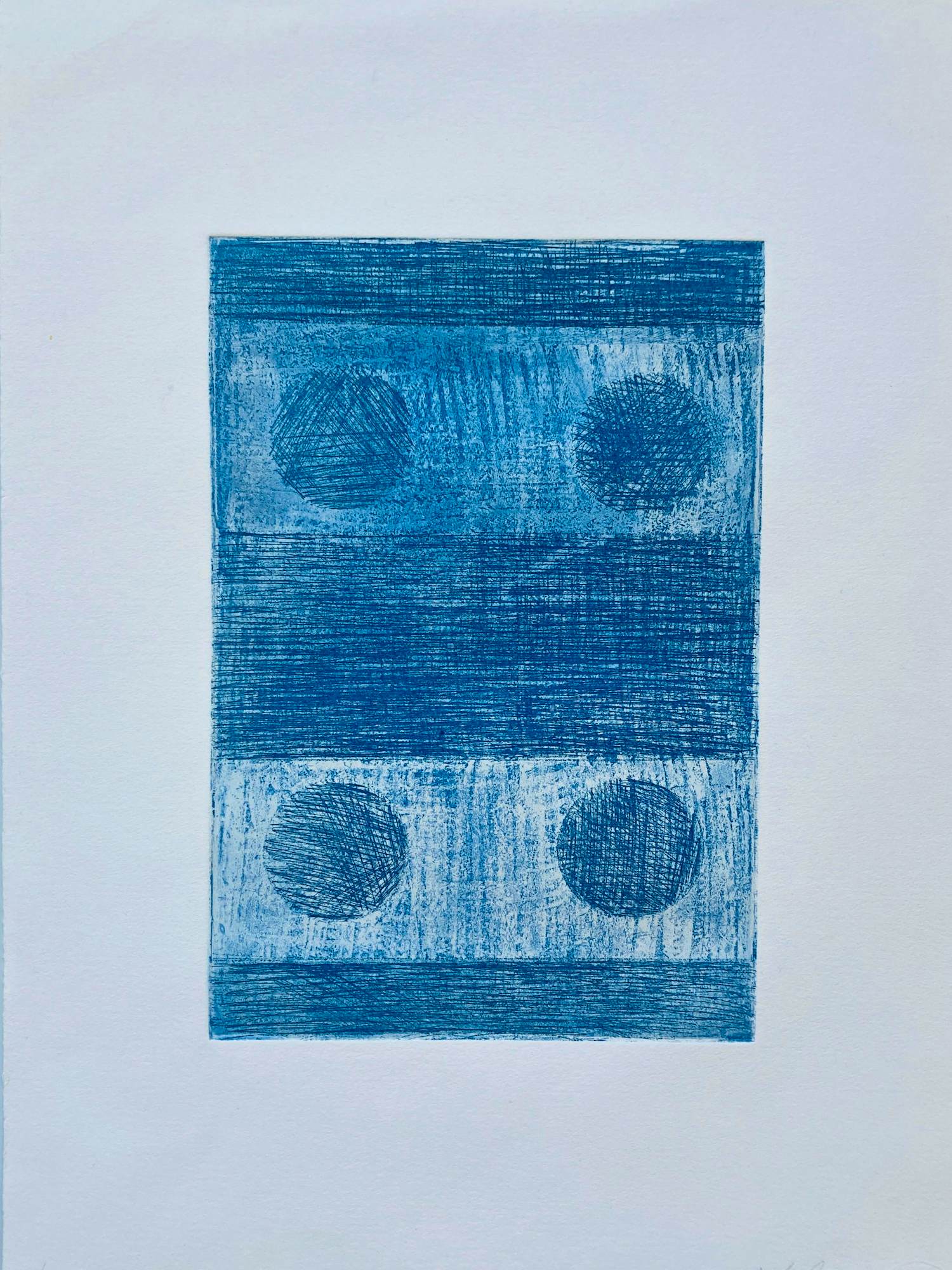 Piet Dieleman - Compositie met vier cirkels in kleurvariatie I verkocht voor € 75!