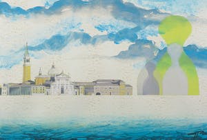 Adrian de Gijzel - Gouache, San Giorgio- Ingelijst kopen? Bied vanaf 1!