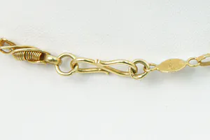 Lang Surinaams 18Krt geel-gouden zg. "Piet-Piet"of Nugget collier -  gekeurd kopen? Bied vanaf 100!