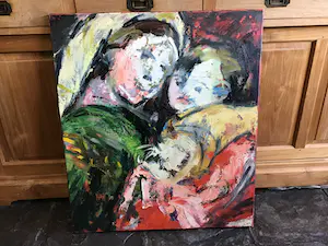 Niet of onleesbaar gesigneerd - Madonna en kind kopen? Bied vanaf 1!