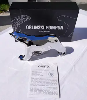 Richard Orlinski - OURS POMPON X ORLINSKI (SILVER EDITION) kopen? Bied vanaf 320!