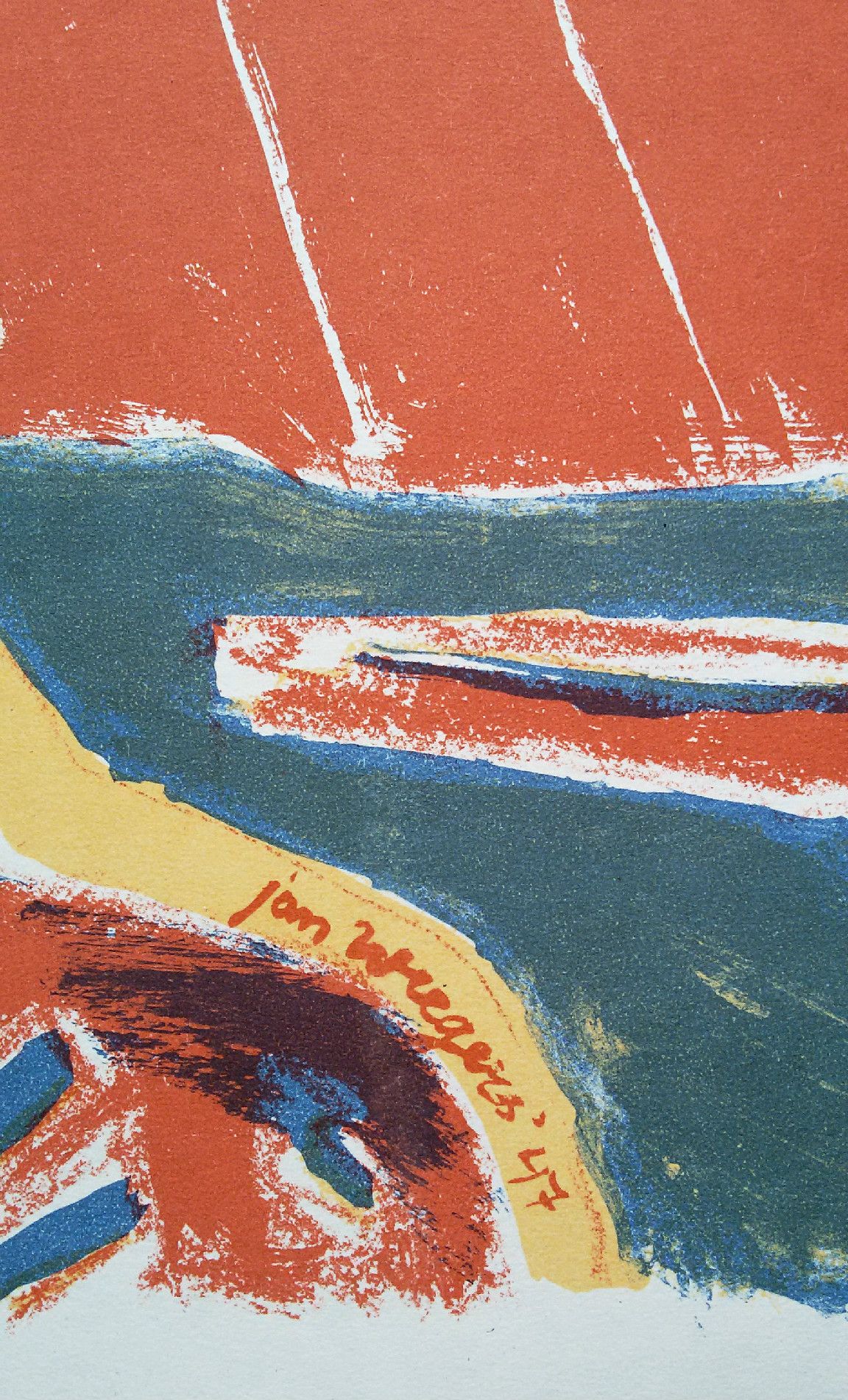 Jan Wiegers - Zittend naakt, litho kopen? Bied vanaf 125!