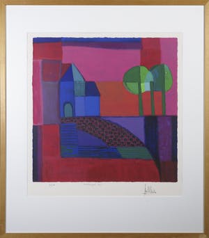 Ton Schulten - Zeefdruk, Veldkapel 1993 - Ingelijst kopen? Bied vanaf 250!