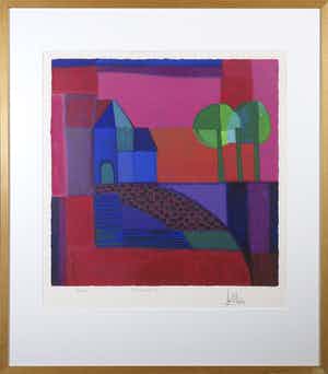 Ton Schulten - Zeefdruk, Veldkapel 1993 - Ingelijst verkocht voor € 250!