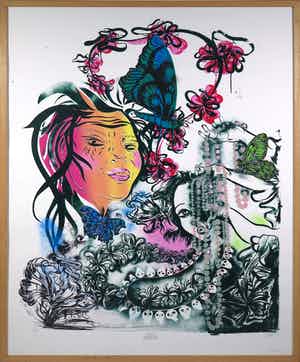 Hadassah Emmerich - Zeefdruk, Chains - Ingelijst (Zeer groot) verkocht voor € 100!