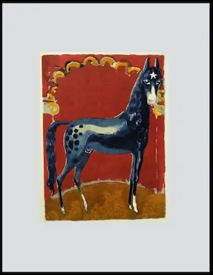 Kees van Dongen - Kees van Dongen - Houtgravure 1955 - “Le Cheval Noir” - 1001 nacht kopen? Bied vanaf 75!