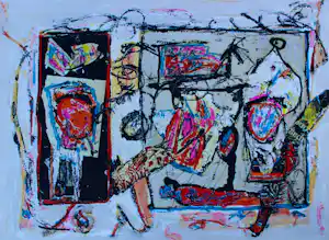 Jacques Doucet - Kleuren litho: Abstracte compositie - Rivages-visages-paysages du Sepik III kaufen? Bieten Sie von 225!