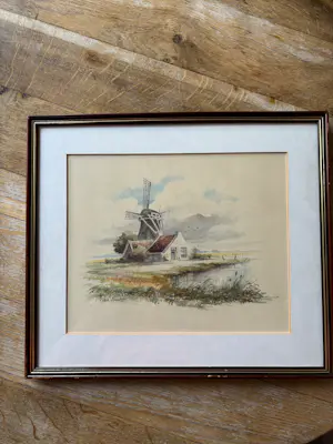 Reint Withaar - Aquarel molen kaufen? Bieten Sie von 20!