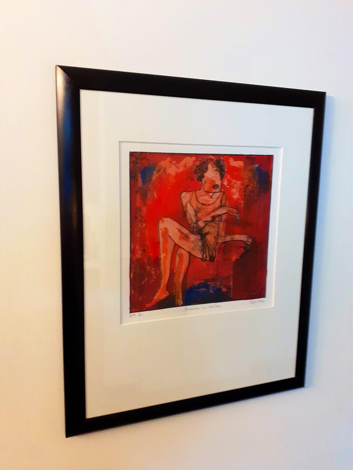 Sjer Jacobs - Femina in rubro (mooi gelijst) verkocht voor € 125!