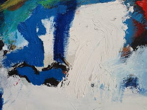 Hendrik Nijs - Schilderij 'Poolhond' (2001) - Zeer groot kopen? Bied vanaf 185!