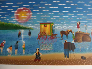 Niet of onleesbaar gesigneerd - Louis Vincent. Litho, Baden in de jaren 20 kopen? Bied vanaf 10!