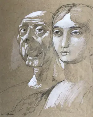 Willem Hofhuizen - portret van een jong vrouw en een oude man kaufen? Bieten Sie von 300!