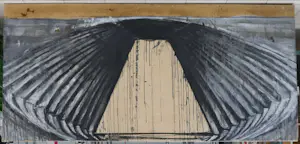 Rene Klarenbeek - Drieluik van gemengde techniek op doek, Stadium Aphrodisias (Zeer groot) kopen? Bied vanaf 1!