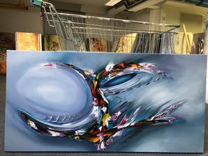 Gena - Abstract Blue kopen? Bied vanaf 300!