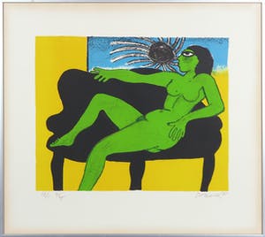 Corneille - Litho, Dans le ciel, le soleil - Ingelijst kopen? Bied vanaf 250!