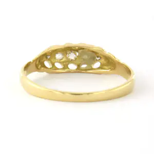 18k geelgouden ring bezet met diamanten 0.04 ct - rm 18.75(59) kopen? Bied vanaf 260!