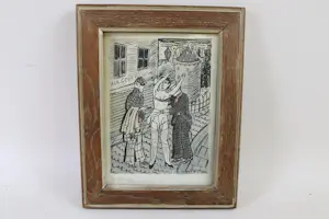 Buy Edgard Tytgat - (1889-1957) , Houtsnede , 1944 , Handgesigneerd? Bid from 120!