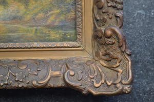 Niet of onleesbaar gesigneerd - Boslandschap met rivier - Begin 20ste eeuw - Gesigneerd kopen? Bied vanaf 1!