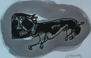 AcheterCorneille - Met de hand ingekleurde litho: le chat - 2003? Enchérissez de 225!