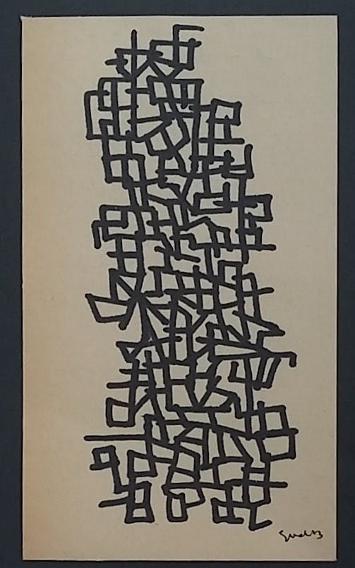 Siep van den Berg - Inkt op papier verkocht voor € 100!