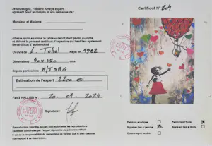 Loic Tuhal - Ode aan Banksy - olie op doek - gesigneerd - 120x90 cm kopen? Bied vanaf 850!
