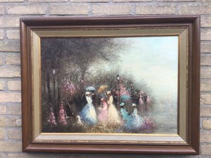 Niet of onleesbaar gesigneerd - Feestje aan de waterkant. kopen? Bied vanaf 1!