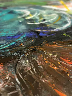 Jeanne Wesselius - Prachtig Schilderij met pauw 90x80cm! kopen? Bied vanaf 299!