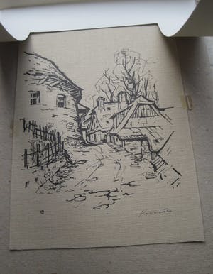 Niet of onleesbaar gesigneerd - Dorpsgezicht. kopen? Bied vanaf 1!