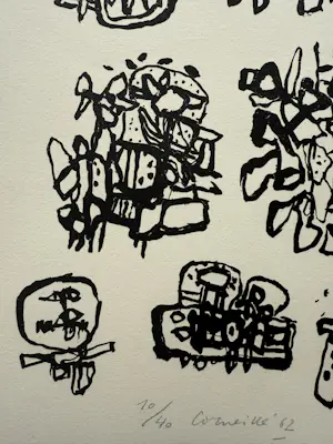 Corneille - handgesigneerde litho | 'Zonder titel' | 1962 (ZELDZAAM WERK) kopen? Bied vanaf 400!