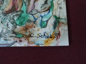Carla Schot - Olieverfschilderij - Figuren (16+21) kopen? Bied vanaf 35!