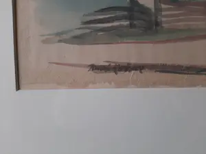Jacob Kuijper - Aquarel, Langs het IJ harde windt kopen? Bied vanaf 40!