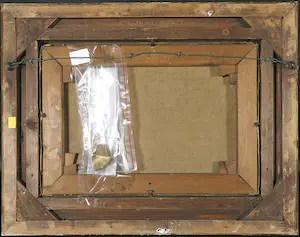 Niet of onleesbaar gesigneerd - Olieverf op doek, Achtererf van een boerderij - Ingelijst kopen? Bied vanaf 1!