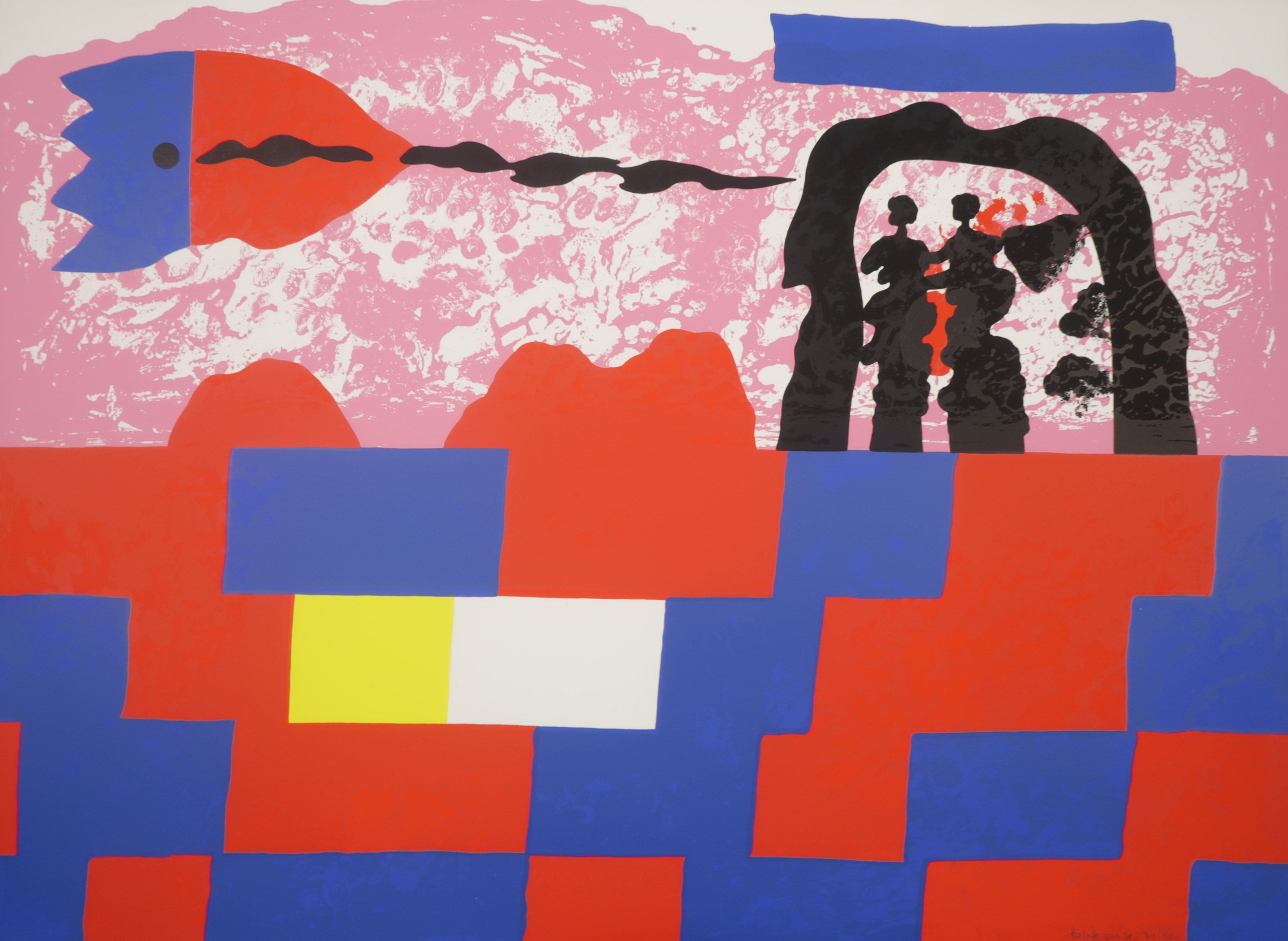 Jef Diederen - Zeefdruk, Zonder titel verkocht voor € 40!