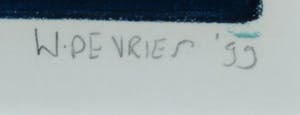 Willem de Vries - Houtsnede, Lost City VI- Ingelijst kopen? Bied vanaf 30!