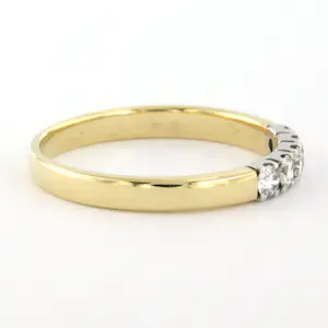 14k bicolour gouden ring met briljant geslepen diamant tot. 0.35ct – F/G - VS/SI kopen? Bied vanaf 430!