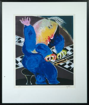 Juan Garcia Ripolles - Zeefdruk, Pianista - Ingelijst kopen? Bied vanaf 150!