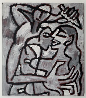Michael Winkel - acrylverf op paneel - 'Verdeelde ik-functie' - 1985 kopen? Bied vanaf 1!