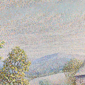 Niet of onleesbaar gesigneerd - Pointilistisch Landschap - J.C. van der Does kopen? Bied vanaf 1!