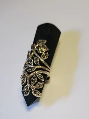 nieuwe Vintage handgemaakte  Zwitserse marcasiet setting 925  zilveren ring kaufen? Bieten Sie von 75!