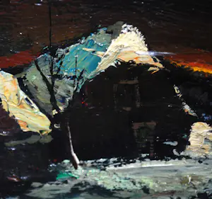 Toon Koster - Platteland in maanlicht - breed olieverfschilderij, 20x58 cm kopen? Bied vanaf 100!