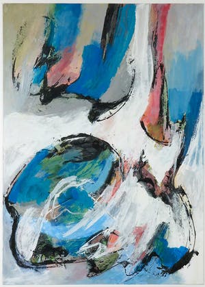 Theo Reusing - Acryl op karton, Tegenbeeld - Ingelijst kopen? Bied vanaf 50!