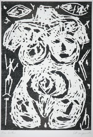 A.R. Penck - Houtsnede, Onleesbaar (Groot) kopen? Bied vanaf 500!