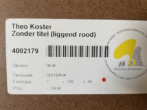 Theo Koster - Zeefdruk, Zonder titel (Torens) - Ingelijst (Groot) - Nr. 58 kopen? Bied vanaf 150!