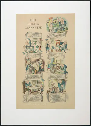 Piet Worm - en Bertus Aafjes - Litho, Het Bultig Mannetje kopen? Bied vanaf 1!