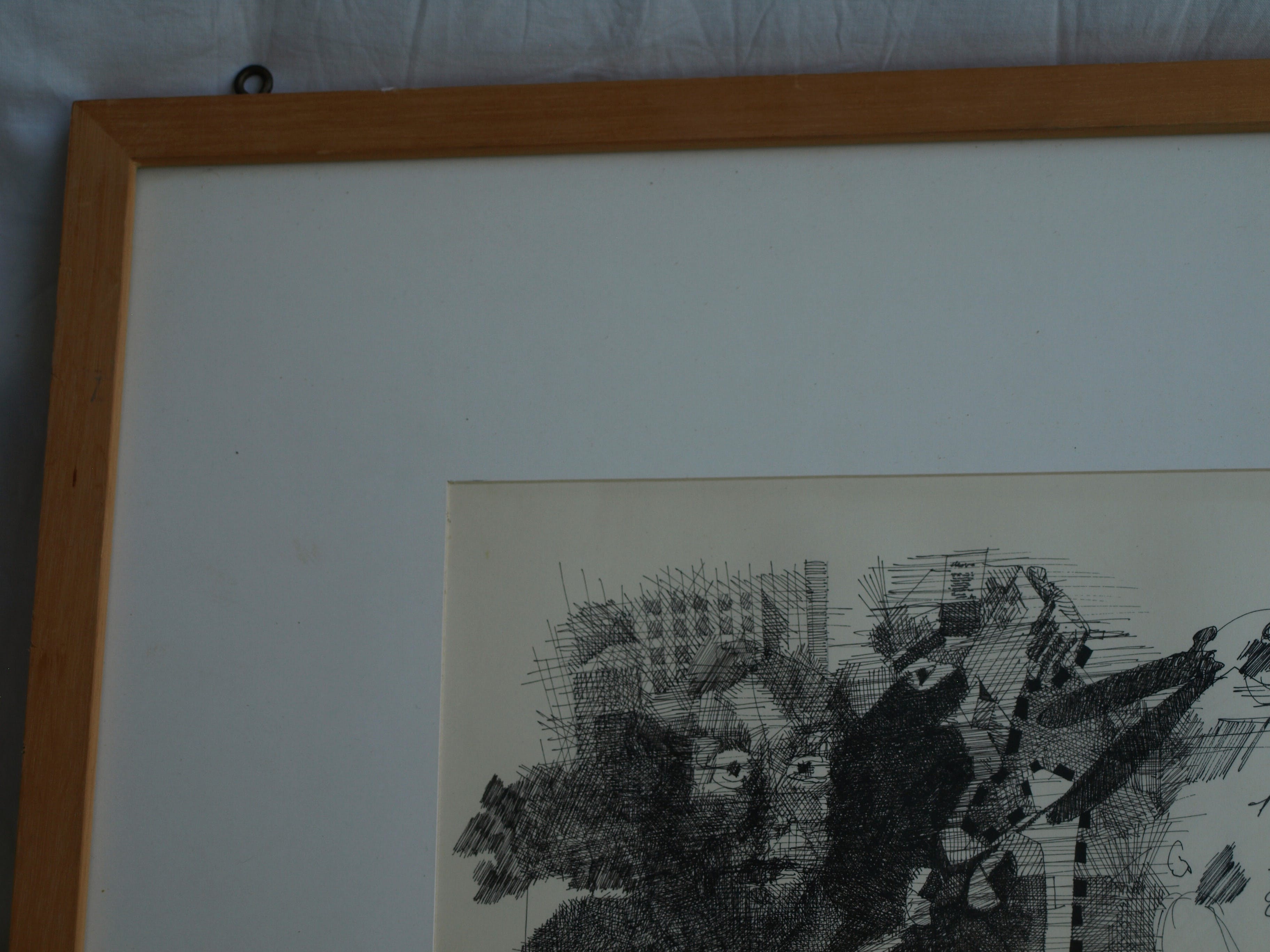 Cor Wytman - Pentekening , Grens – gesigneerd & ingelijst – 1978  kopen? Bied vanaf 1!